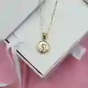 Conjunto Virgen Niña 12mm Oro 18k Nácar