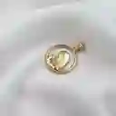 Medalla Virgen Niña Oro 18k Cristal - 25mm