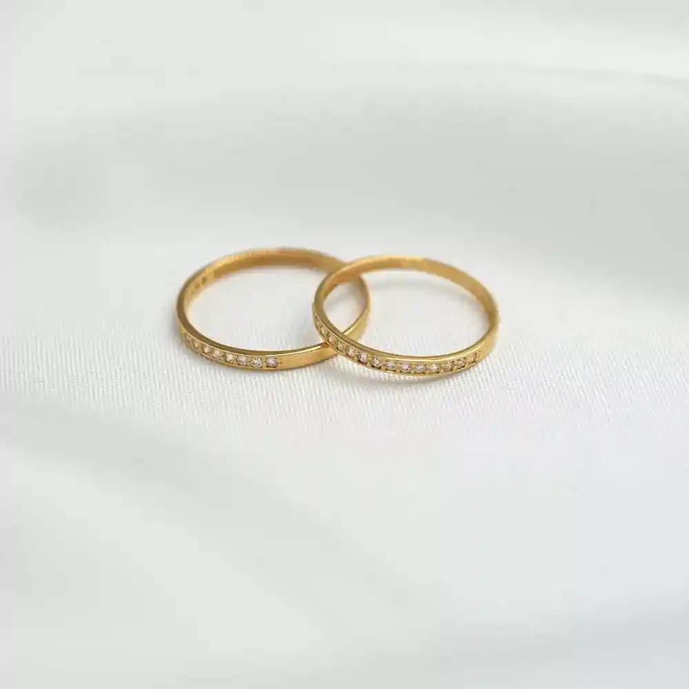 Anillo Cintillo Simple Oro 18k - Nº8,5 O Talla 18