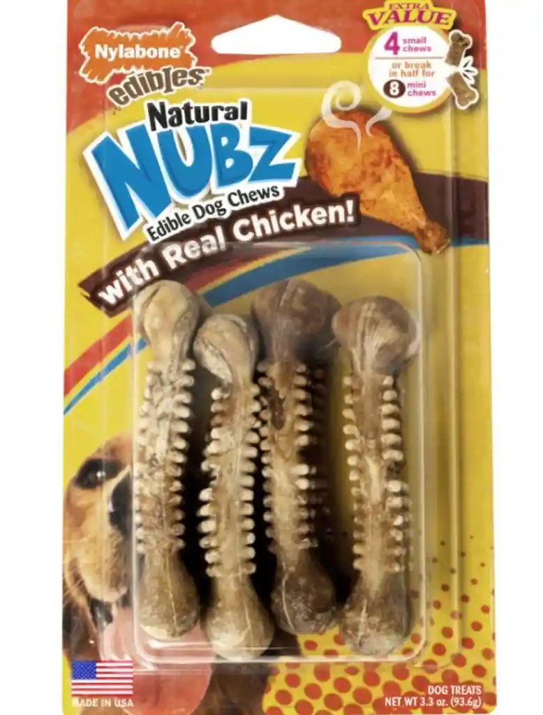 Nubz 4u. Hueso Comestible Pollo 93 G