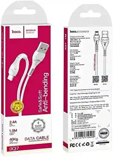 Cable De Datos Hoco X37-carga Lightning Cool Power Blanco