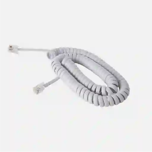 Cable Telefónico Auricular Blanco Mt-1280
