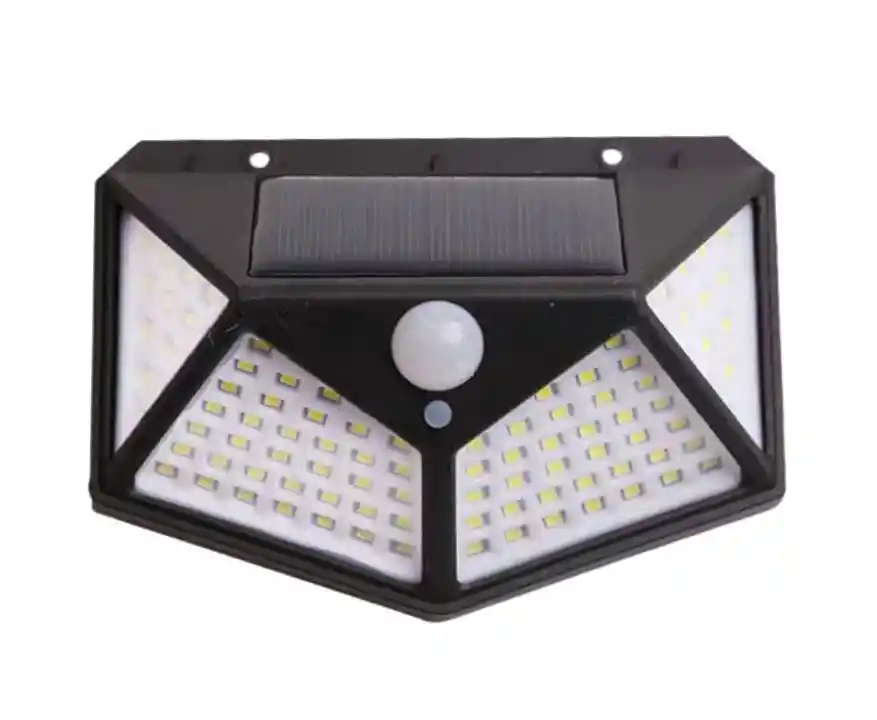 Aplique Triangular 100 Led Solar C/agua