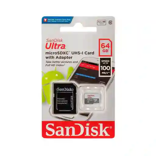 Tarjeta Memoria Sandisk Ultra Micro Sd 64gb