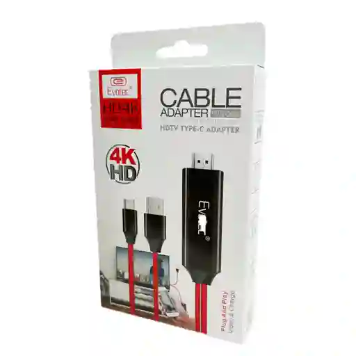 Cable Hdmi 2 En 1 Tipo C 1 Mtr