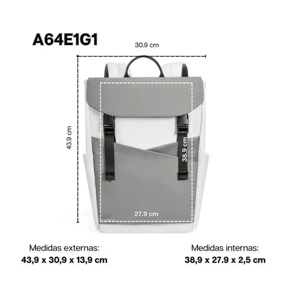 Tomtoc Mochila A64 Con Solapa Ligera De 18l Para Notebook 16”