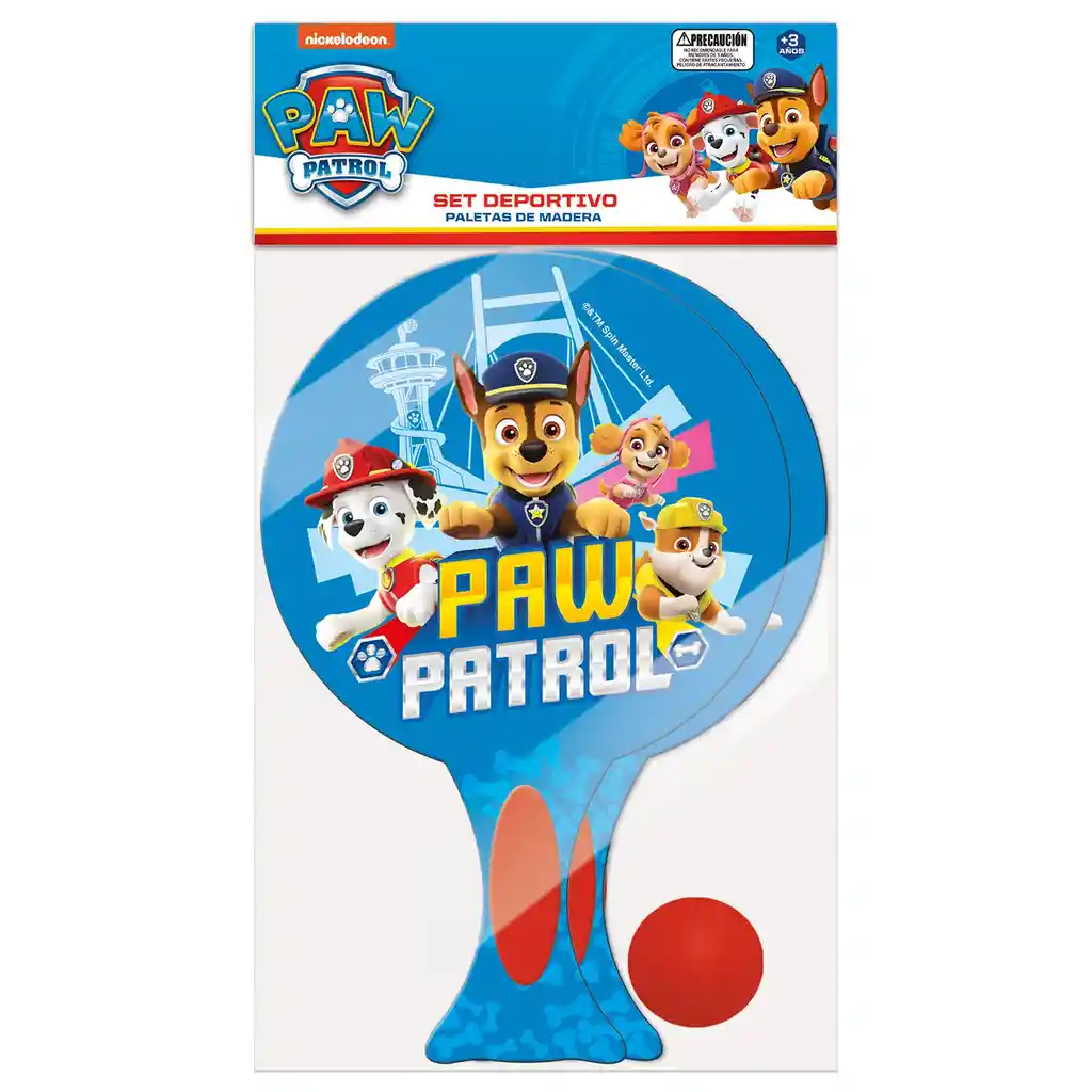 Set Deportivo Paletas Madera Paw Patrol Disney