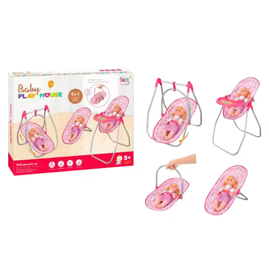 Set De Accesorio Muñeca Con Luz Musica 41x38 Cm Nobel Toys