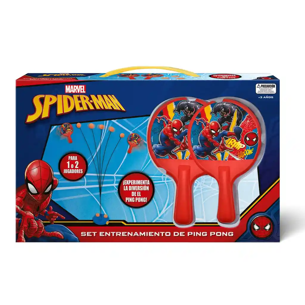 Set Entrenamiento De Ping Pong Spiderman Marvel