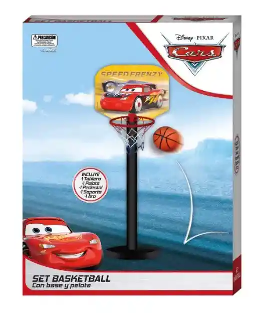 Set Basketball Con Pelota Y Base 79 Cm Cars Disney