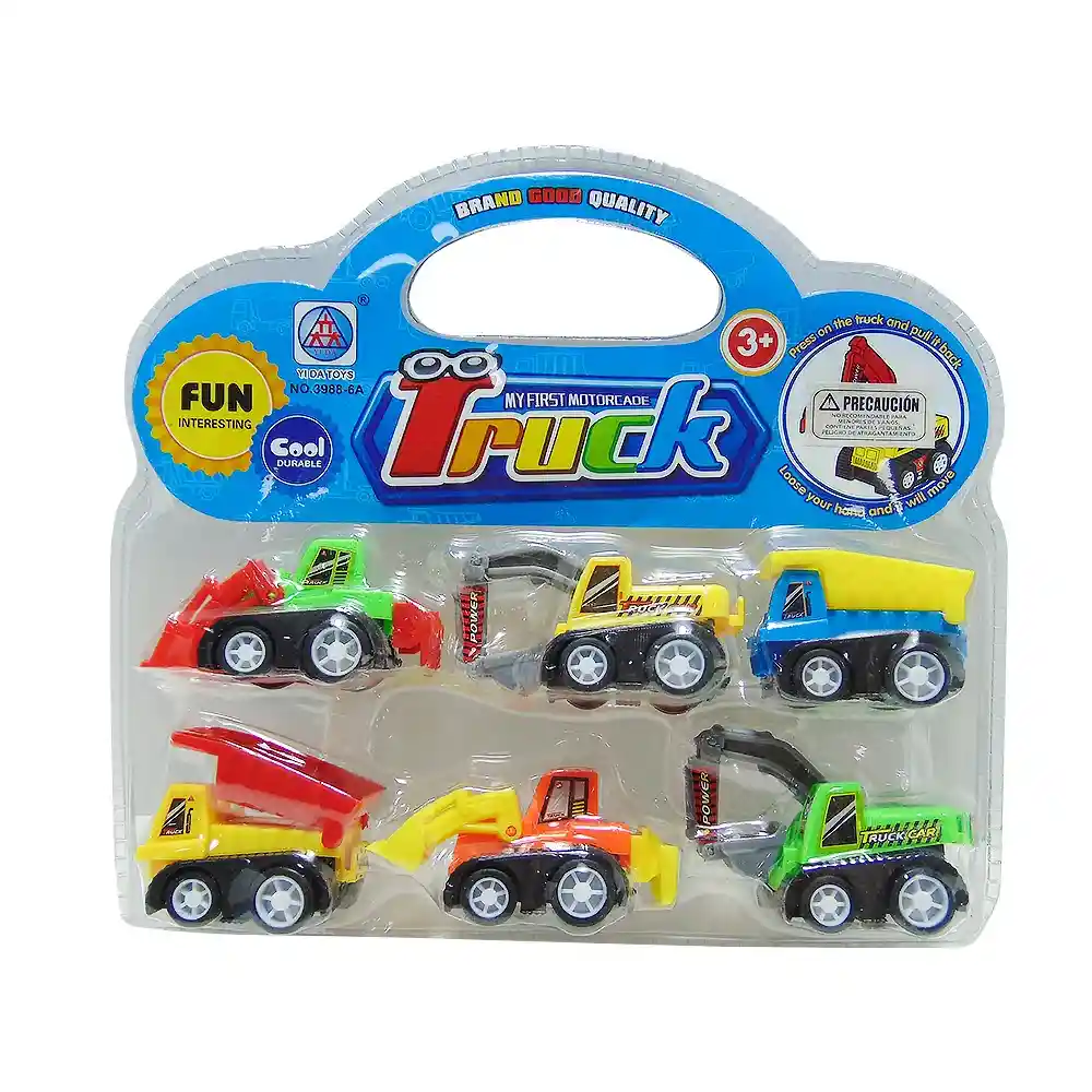 Set De Vehiculos 6 Piezas 21x19 Cm Nobel Toys