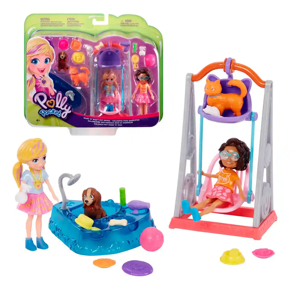 Polly Pocket Hora De Juego Con Mascotas Mattel