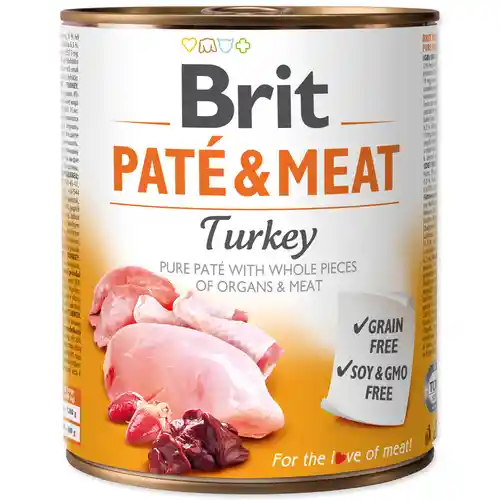 Brit Paté & Meat Perro Adulto Con Pavo 800g