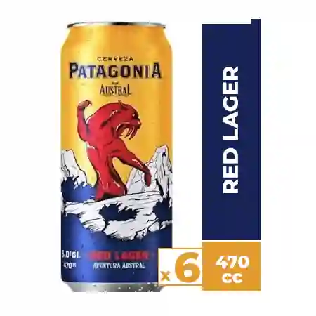 Six Pack Patagonia Red Lager 470cc