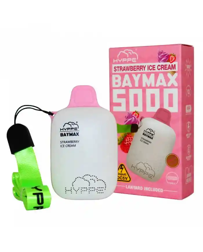 Vaporizador Desechable Hyppe Baymax 5000 5% - Strawberry Ice Cream