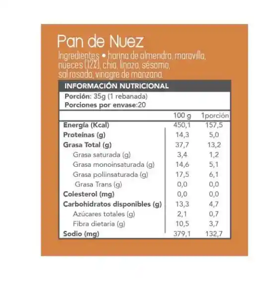 Fain · Pan Keto De Nuez 700g - Ceto Pan Nueces Low Carb