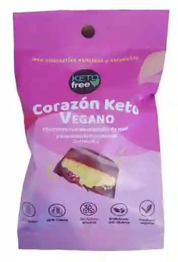 Keto Free · Corazón Keto Vegano Maní Frambuesa (sin Gluten) 45g