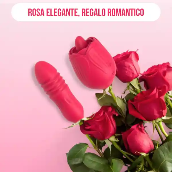 Vibrador Rosa De Doble Extremo – Lamedor Y Penetrador