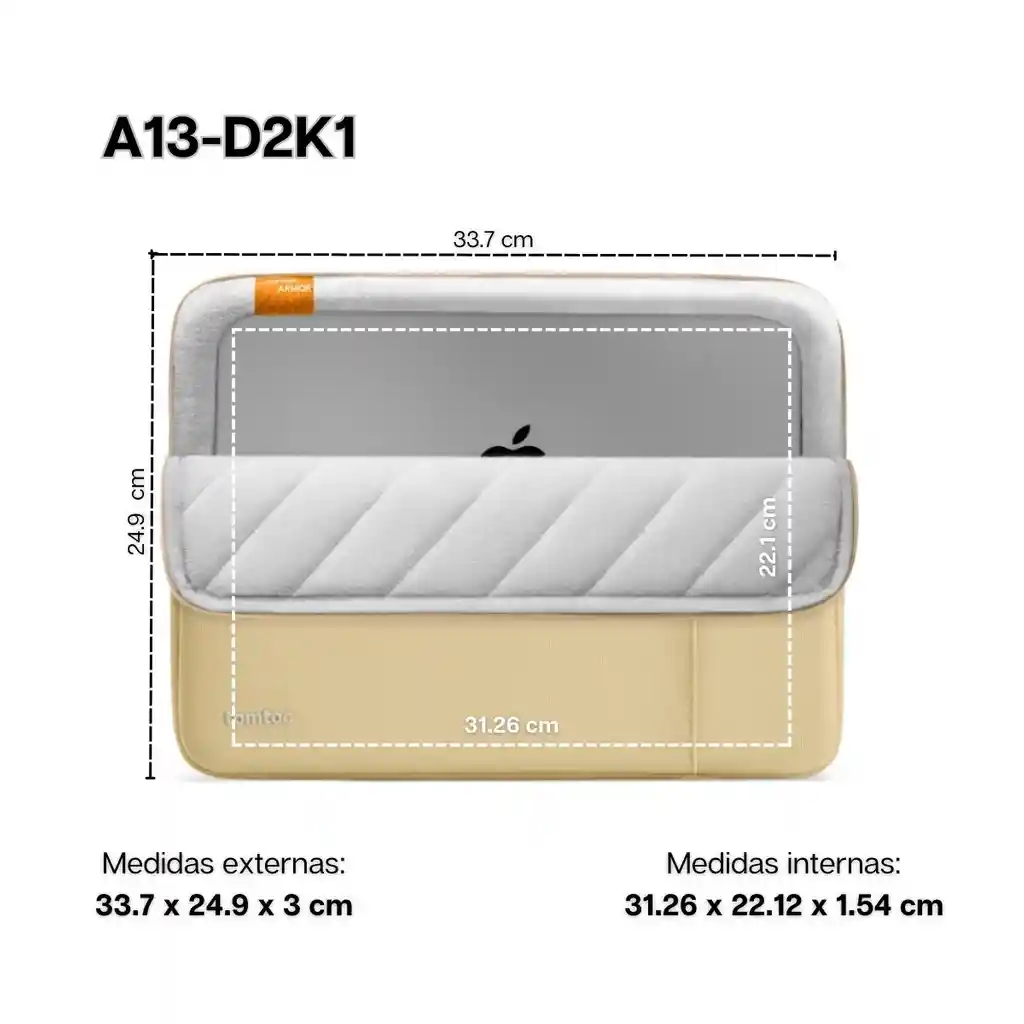 Tomtoc Funda A13 Protección 360° Para 14" Macbook Pro - Amarillo