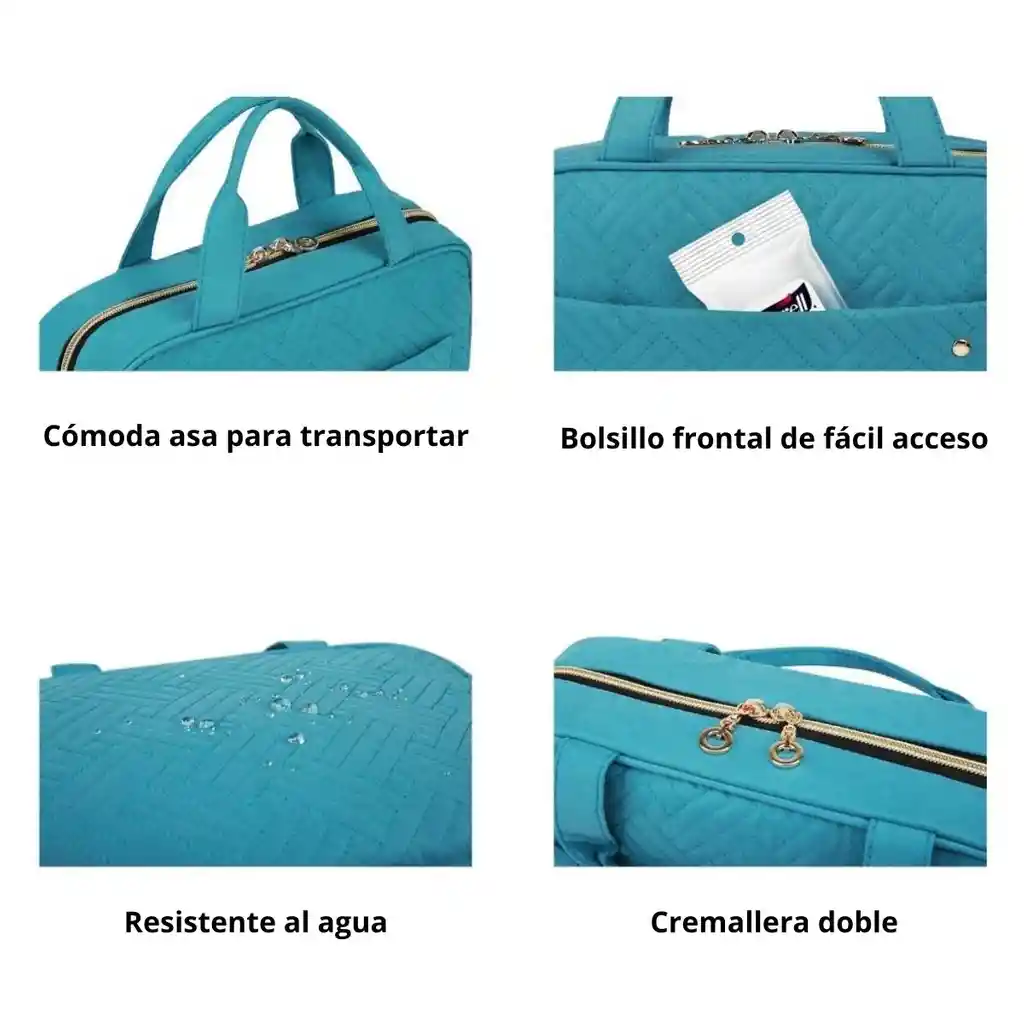 Bagsmart - Neceser Kit De Viaje Con Gancho- Turquesa