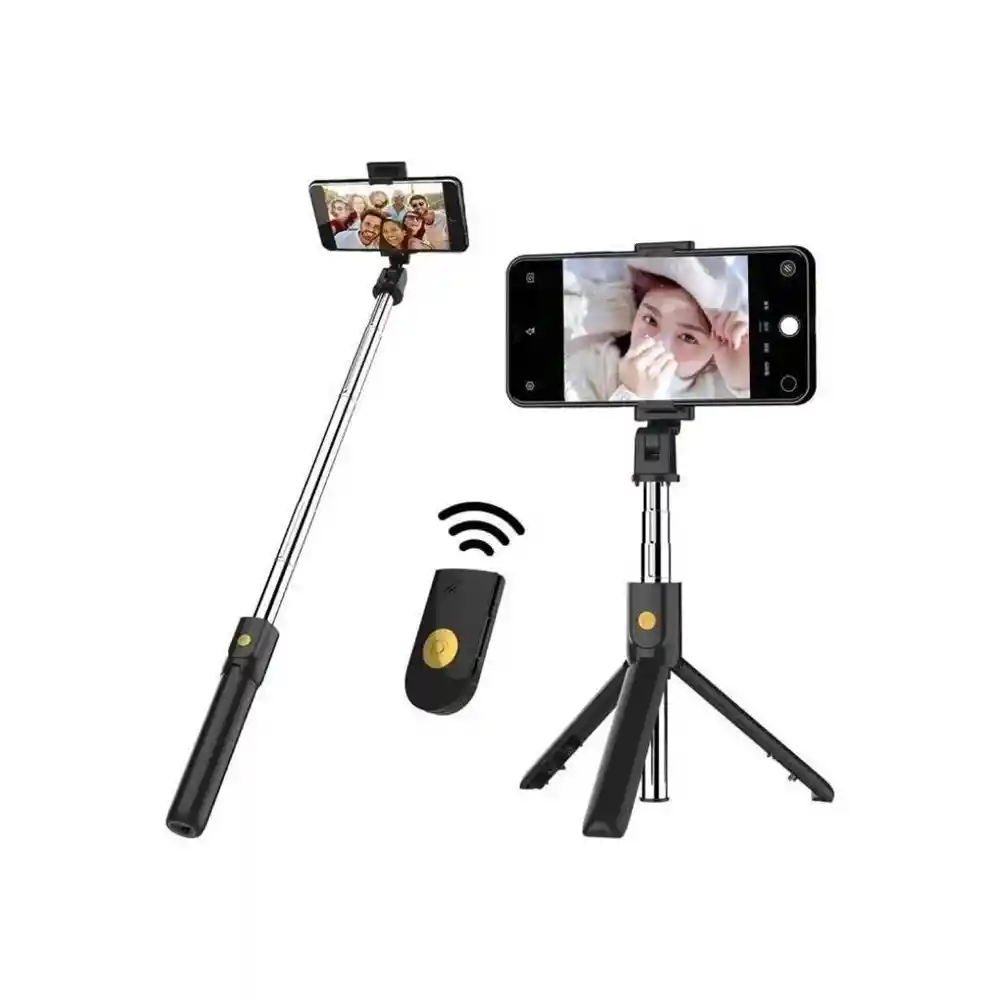 Tripode Selfie Bluetooth 2 En 1 Negro