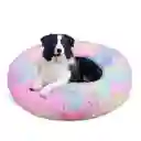 Cama Antiestres De Felpa Peluda Suave Mascotas Gatos Perros (arcoiris)