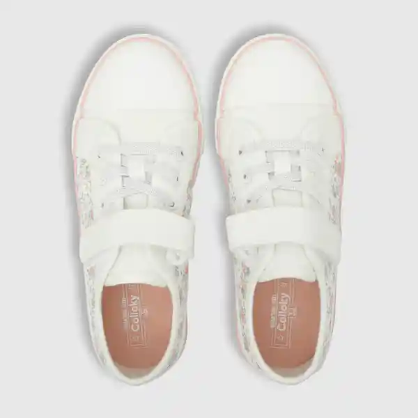 Zapatillas Urbana Estampada Flores Niña Off White T. 29 Colloky