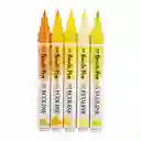 Brush Pen Ecoline - Set De 5 Lápices Amarillo