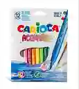 Plumones Acquarell 12 Colores Carioca