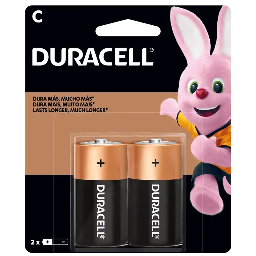 Pilas Duracell C X 2 Blister Alcalina