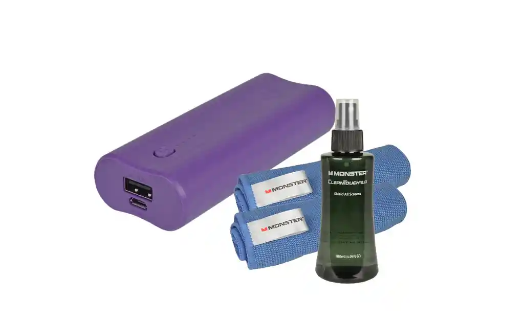 Powerbank 4400mah + Kit Limpieza Antibacterial 180ml