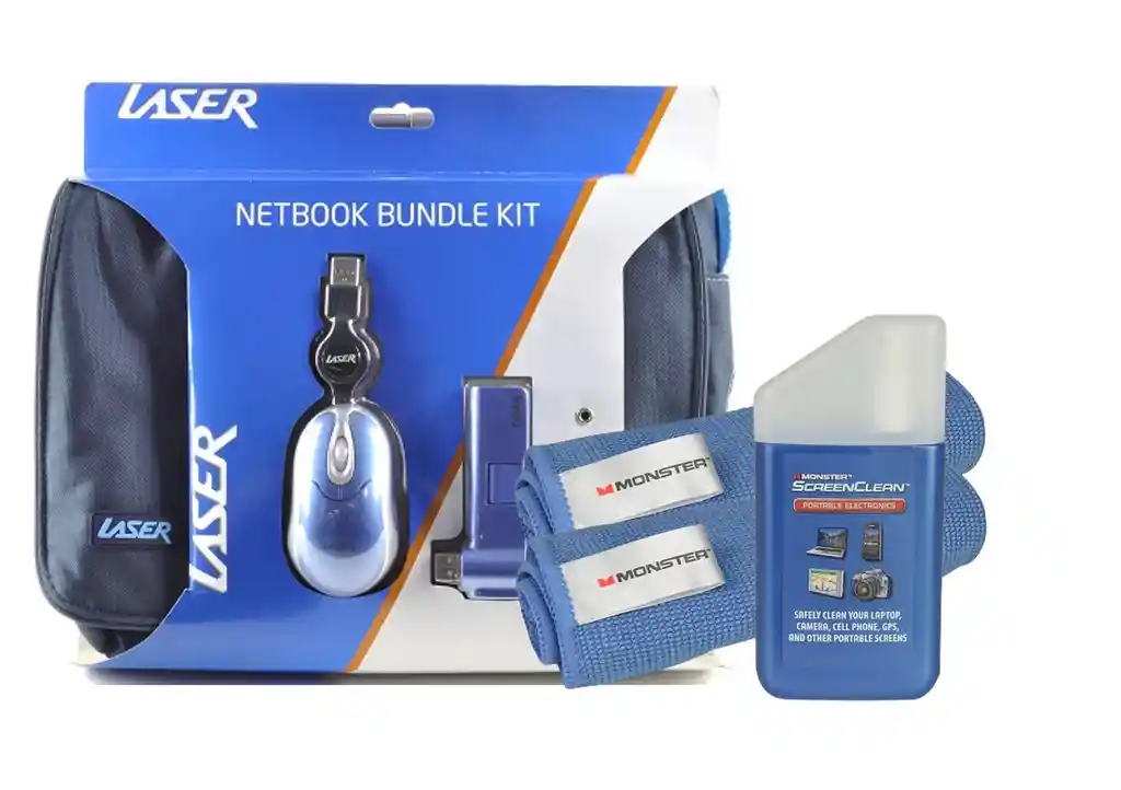 Kit Para Notebook Azul + Kit De Limpieza Antibacterial 45 Ml Monster