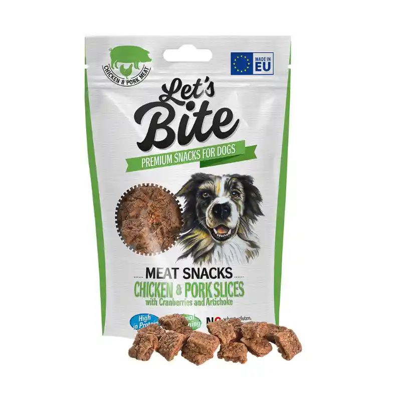 Brit Let´s Bite Meat Snacks Chicken Pork Slices 80 Gr