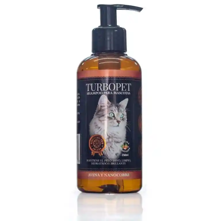 Turbopet - Shampoo Avena + Nanocobre Gatos - 250 Ml