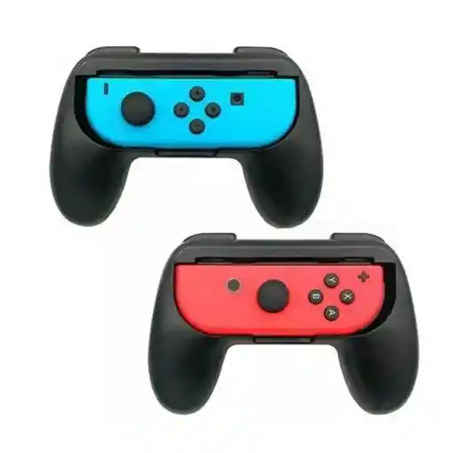 2 Soportes Grip Para Control Joy-con Nintendo Switch Negro