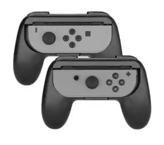 2 Soportes Grip Para Control Joy-con Nintendo Switch Negro