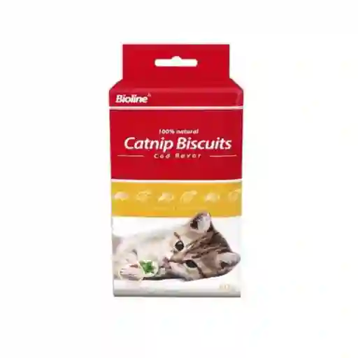 Snack Gatos Bioline Catnip Biscuit Bacalao 80gr