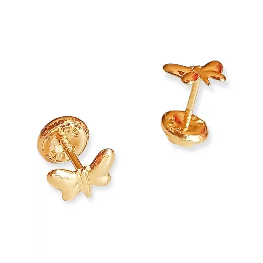 Aros Mariposa Pendientes Helix Tuerca Seguridad 5mm Oro Solido 18k