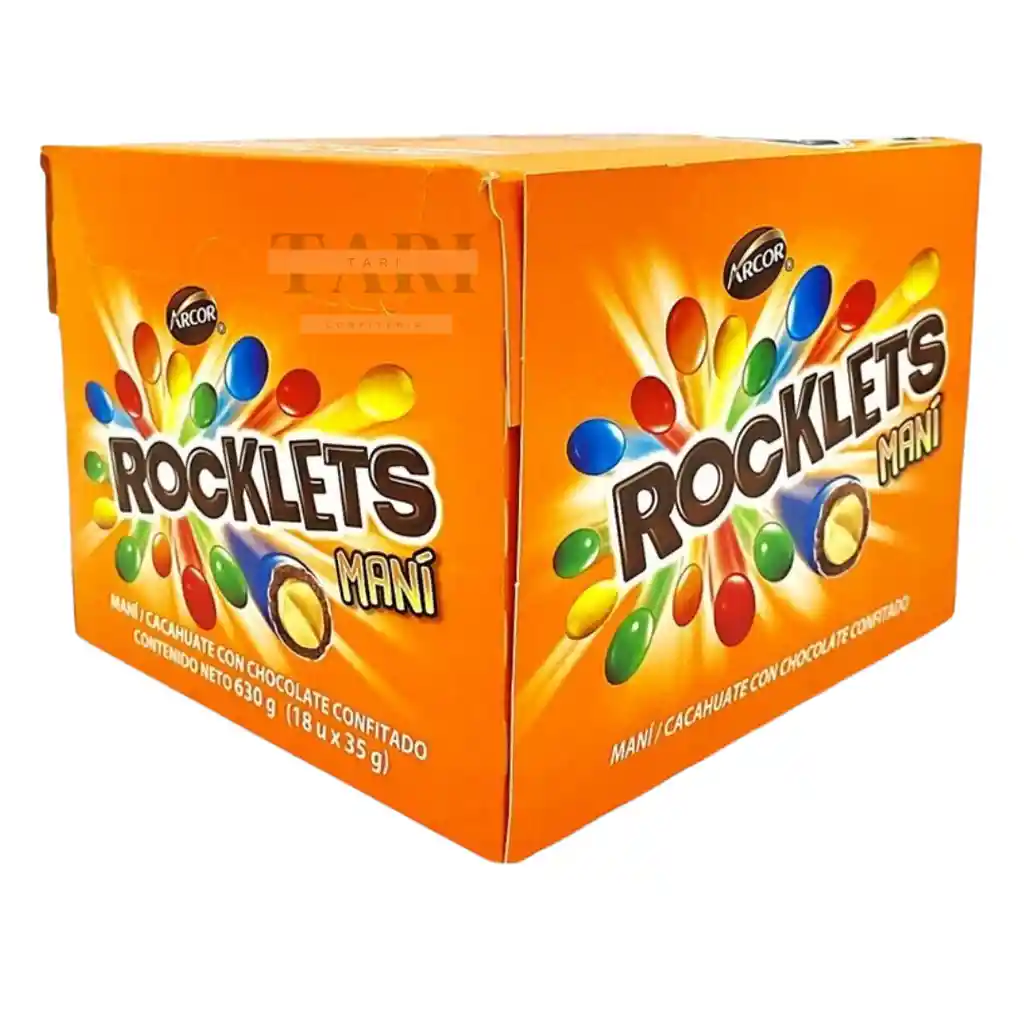 Rocklets Maní De Arcor - Envase Naranjo (caja Con 18 Un)