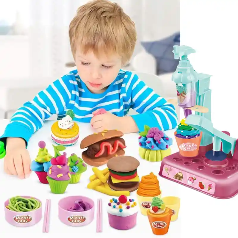 Set Masas Heladeria Maquina Helado Plastilina Juguete Niños