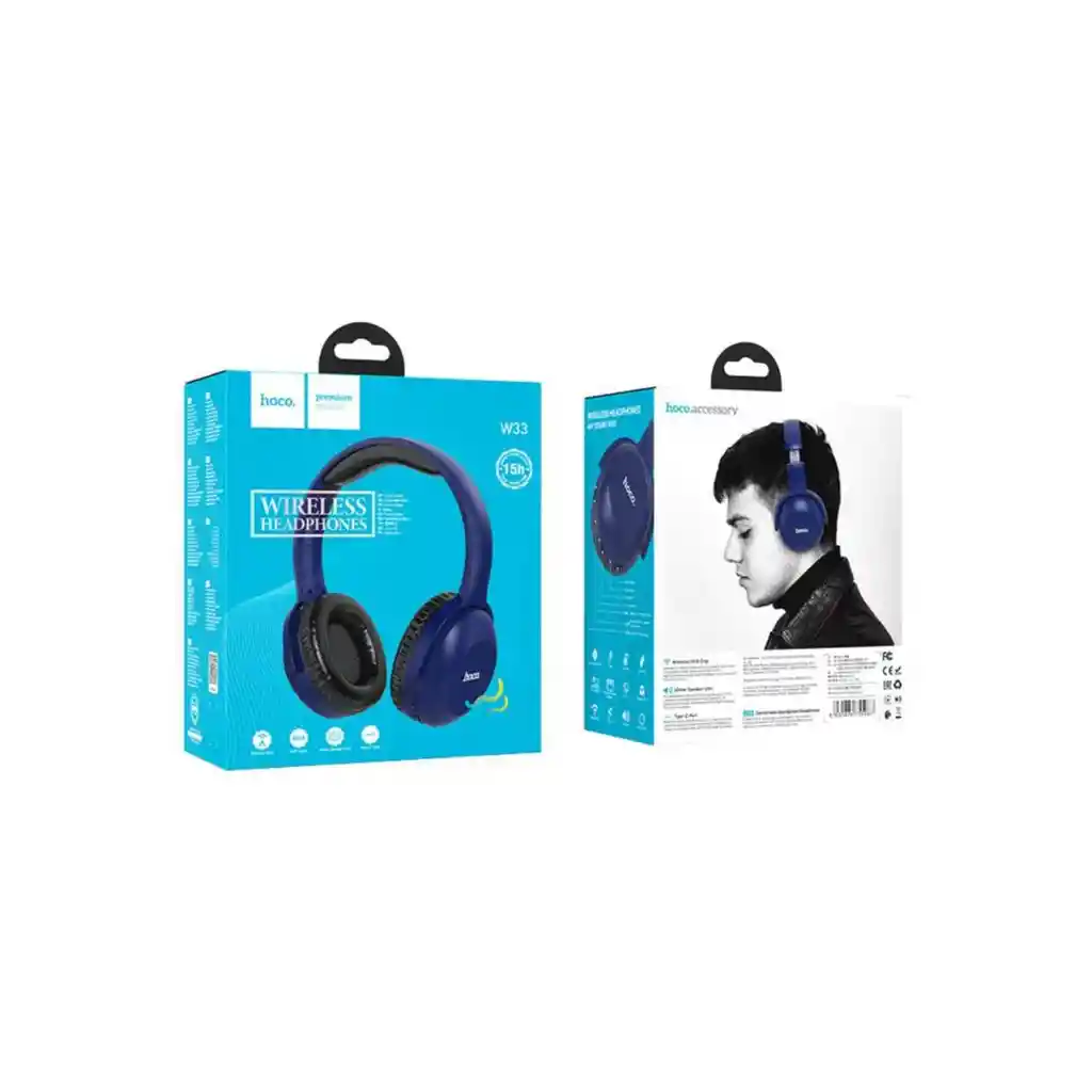 Audifonos Azul Bluetooth W33 Sound Azul Hoco