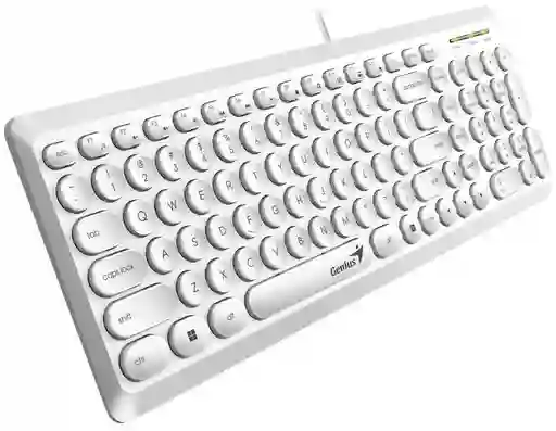 Teclado Genius Slim Star Q200 Alambrico Español Blanco