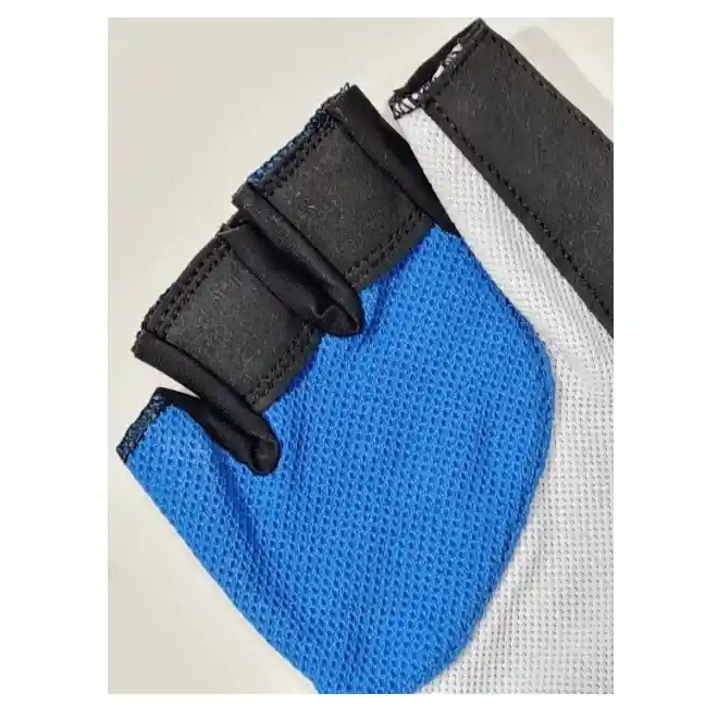 Guantes Ciclismo H.touch Medio Dedo Xl Azul Acolchado