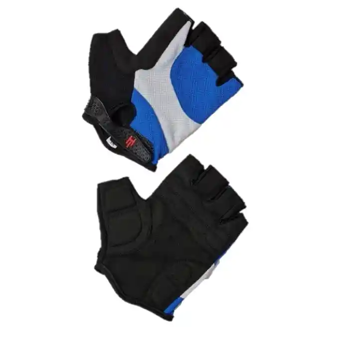 Guantes Ciclismo H.touch Medio Dedo Xl Azul Acolchado