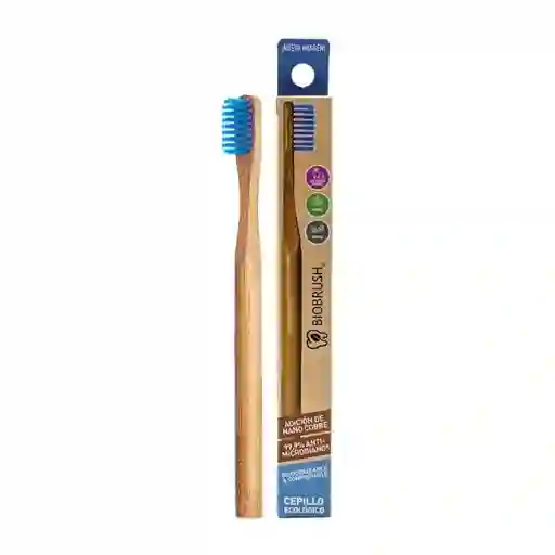 Cepillo Dental Niño Suave Azul Bambú-cobre