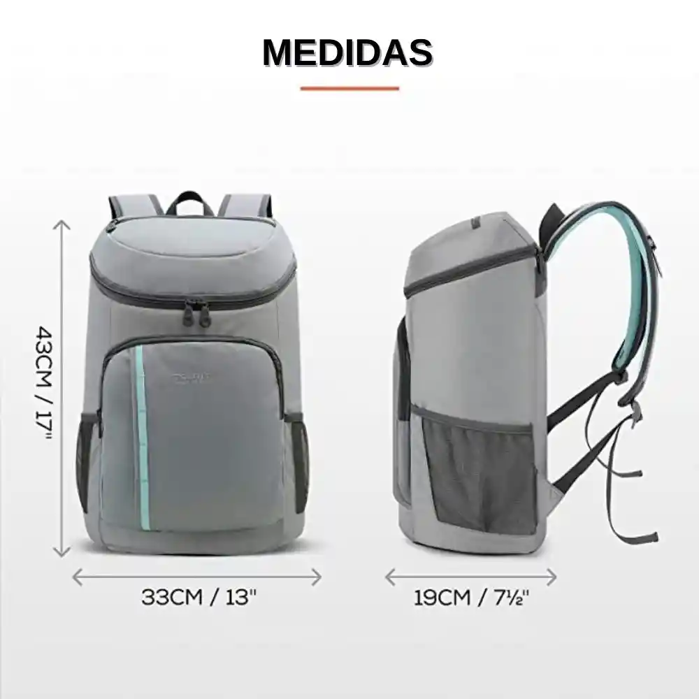 Tourit Cygnini Mochila Hielera Aislante - Gris