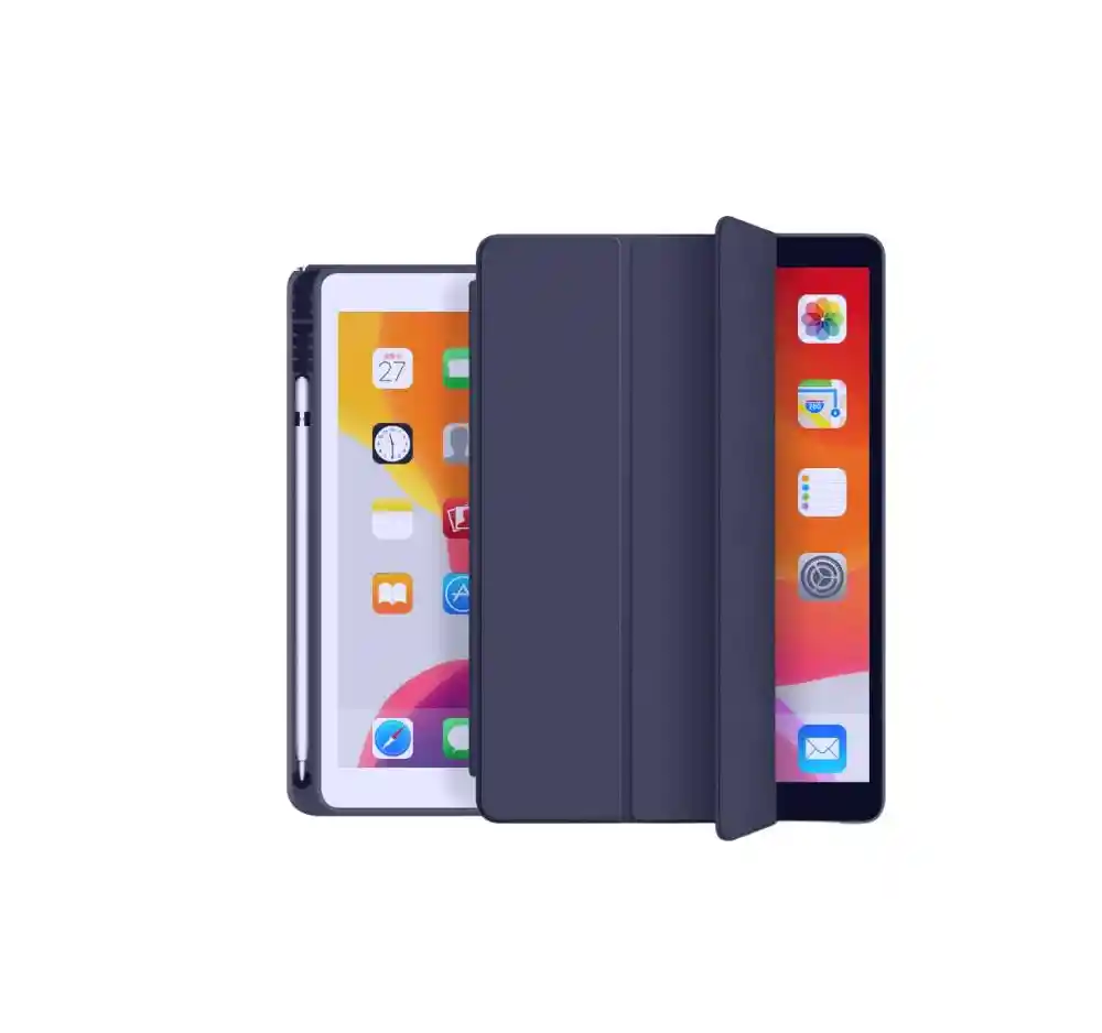 Carcasa Smart Cover Para Ipad 10.2 + Ranura Lápiz / Azul Marino