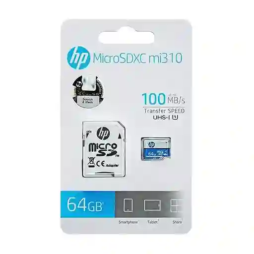 Memoria Hp Micro Sd Hc 64gb Mi310