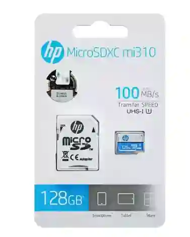 Tarjeta De Memoria Hp Micro Sdxc Mi310 100mb/s Transfer Speed 128gb