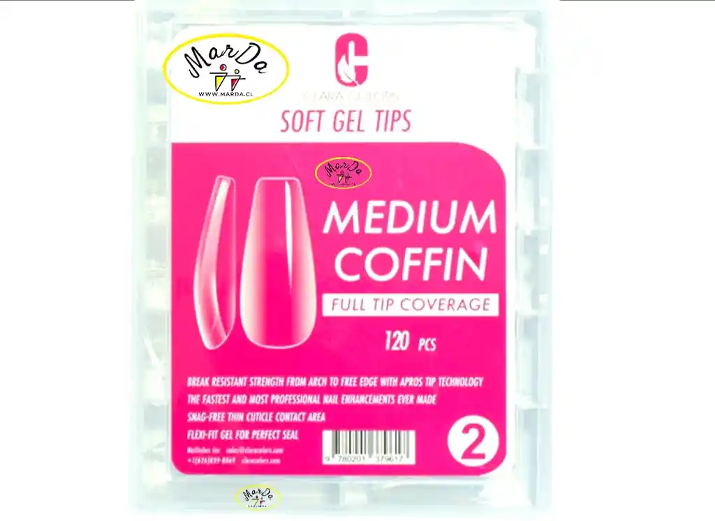 120 Tips Soft Gel Medium Coffin Clara Colors #2